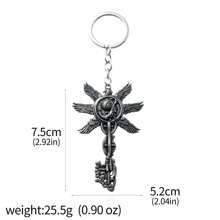 1pc Black Vintage Eagle Baby Pattern Angel Wings Keychain Backpack Handbag Pendant Evil Resident Men Bag Accessories Gift