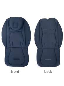 1 pieza Colchoneta suave y transpirable para silla de paseo de bebé, adecuada para múltiples cochecitos - Negro - Ver 2