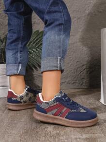 Zapatillas informales de suela blanda para niños, estilo deportivo de top bajo antideslizante para niños, nuevas para primavera/otoño