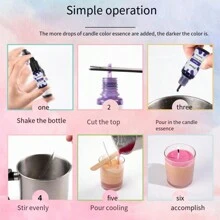 24 色 10 毫升 香薰蜡烛颜料 高浓度肥皂石蜡大豆蜡染料颜料