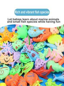 14件套/16件套儿童钓鱼玩具池套装磁性钓鱼池鱼竿钓鱼玩具，夏季户外戏水玩具，复活节彩蛋填充礼物，男孩女孩生日礼物 - 彩色 - 查看 7