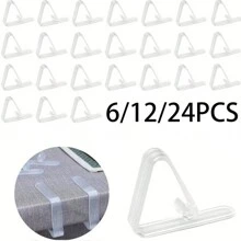 6/12/24/30/36/48 Stück durchsichtige Tischdeckenklammern, rutschfeste Plastik Tischdeckenhalter, Heim- und Esszimmer Eckhalter, klare Tuchgreifer, Camping-Zubehör für Familien Outdoor-Restaurants