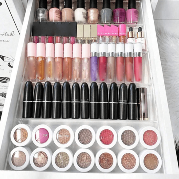 1 Set Acrylic Multi-Functional Drawer Type Makeup Storage Box Tray, Dresser Drawer Cabinet, Spice Jar Rack Organizer, Folding Countertop Shelf