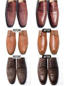 Brown Shoe Polish, Color Correction, Repairing Cracked Spots, Restoring Brown Leather Goods To Their Original Condition, 3-Piece Set