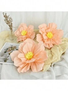 3pcs/Set DIY Paper Flower Wall Decorations For Wedding, Flower Backdrop, Gift Party, Birthday Party, Photo Booth, Arch Background, Home Wall Decor,Christmas