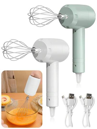 USB Rechargeable Wireless Hand-Held Electric Milk Frother - Multi-Function Mixer, Compact And Easy To Use, Space-Saving - Suitable For Coffee, Cappuccino, Cream, Baking And Kitchen Use