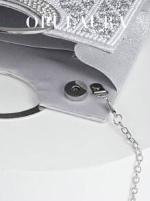 Borsa clutch da donna OpulAura scintillante, decorata con cristalli e strass, borsetta da sera di lusso brillante, accessorio per abiti da sera, feste, matrimoni e compleanni, un regalo