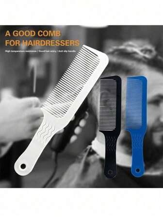 理发师剪发梳，防静电，平顶梳，适用于发型师、沙龙专业美容工具、发刷、梳子、美发工具、理发沙龙美容旅行必需品、返校、旅行度假必需品、女士发饰