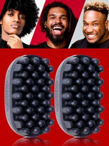 WANMEI 卷发扭辫梳 非洲辫子脏辫梳 可水洗弹性造型梳 1/2件装，脏辫梳，卷发梳，防滑设计，可水洗橡胶，男女通用美发海绵套装，适用于非洲卷发的橡胶扭辫海绵梳，适用于短发的可水洗美发工具，男女通用卷发梳，理发师专用梳子，梳子，美发工具，梳子，后梳，造型梳，卷发梳，边缘梳，梳子，梳头，梳子套装，梳头，卷发梳，解结梳，女士梳子，头发，旅行，美发产品，美发工具，美发用品，理发师，理发师配件，理发店，美发设备