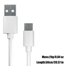 One Can Pass 2A Current, Stable Charging, Both Ends Of The Plug And Wire Body Are Made Of White PVC Material 1M, USB To Micro 5pin Data Cable, Suitable For Various Electronic Products - White - View 4