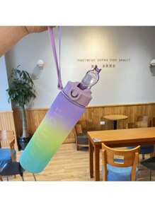 Botella De Agua Deportiva De A Prueba De Fugas, Gradua - Amarillo - Ver 2