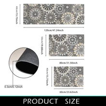 1pc Mandala Pattern Printed Silicone Kitchen Mat - Can Be Used As Bathroom Mat, Doormat, Dish Drying Mat - Absorbent, Anti-Slip, Anti-Fouling, Suitable For Farmhouse, Entrance, Indoor, Room Decor, Kitchen, Dining Room, Small Office/Home Office, Sink, Laundry Room