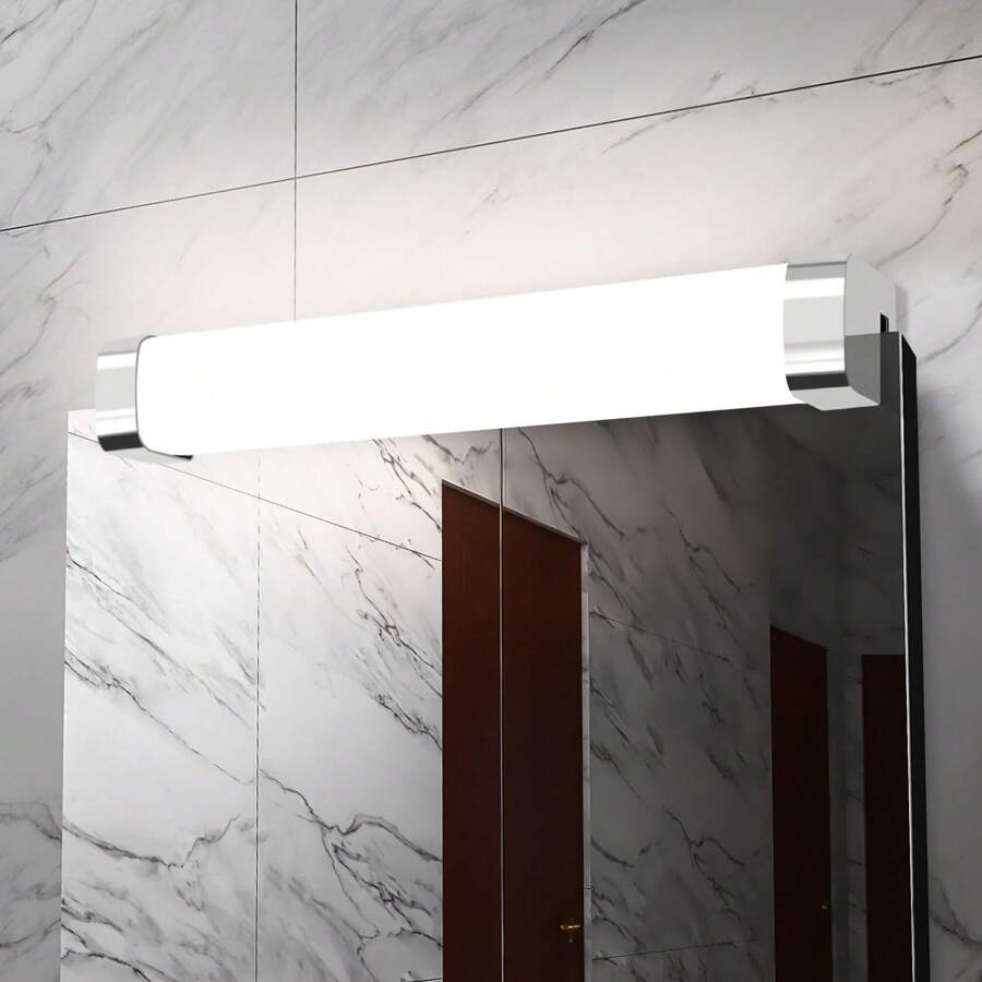 ZMH LED Mirror Light Bathroom - Mirror Lamp With Plug Waterproof IP44 10W Neutral White 4000K Make-Up Light Bathroom Light Modern Wall Lamp 37CM Chrome Bathroom Lamp For Kitchen Bathroom Cabinet - 查看 1