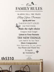 1 件励志名言墙贴，家庭口号贴纸装饰图案墙贴 - 撕下并粘贴，乙烯基墙贴适用于家居装饰礼物生日毕业