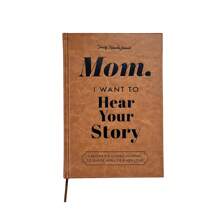 1pc Mom, Dad, I Want To Hear Your Stories: A Mother And Father's Guided Journal To Share Their Lives And Love - Leatherbound Hardcover With Ribbon Bookmark,School Supplies,Back To School