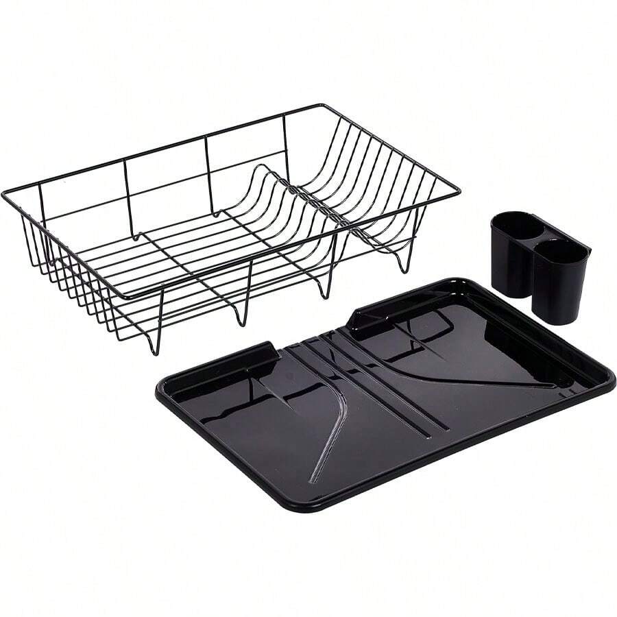Dish Drying Rack With Cutlery Holder, Simple And Easy-To-Use Kitchen ...