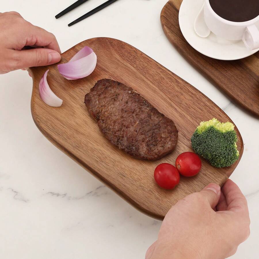 北欧风格相思木托盘 便携式切菜板 户外野营盘 厨房切菜板