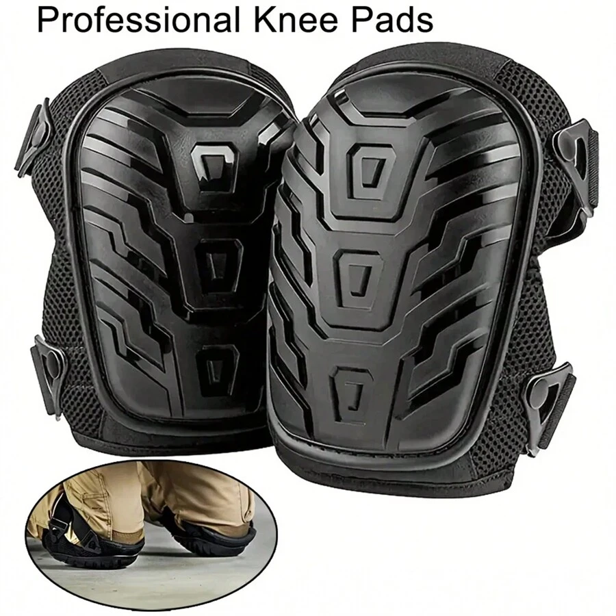 1pair Professional Knee Pads For Work - Heavy Duty Foam Padding Gel Construction Knee Pads With Strong Double Straps – Comfortable Knee Protection For Indoor And Outdoor Use (Knee High) Gym Accessories Knee Support Sports Knee Pads Gym Knee Pads