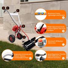 Artificial Grass Sweeper Brush 43CC 2 Stroke Gas Power Broom Sweeper Cleaner UK - 1 - View 7