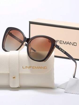 LINFEMAND occhiali fashion a forma di gatto con lenti a gradiente e montatura oversize, adatti per feste, carnevali, guida, regali per vacanze estive, spiaggia, attività all'aperto e viaggi