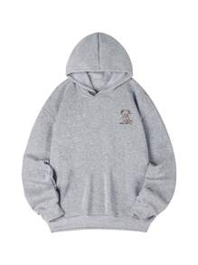 女童休闲印花连帽卫衣，秋冬季学生款 - 色彩鲜艳，展现每个孩子的独特风格