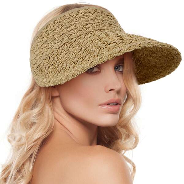 Sun Visor Hats For Women Wide Brim Womens Beach Hat Sun Hat For Women Straw Hat Sun Hat Womens Golf Visor Hats For Women Straw Floppy Hat