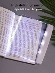 1 Stück LED flache Leselampe, multifunktionale Nachtlese-Lampe für Studenten, Nachttisch Schlafzimmer Augenpflege, Nachtleselicht (3 Batterien benötigt, nicht enthalten)