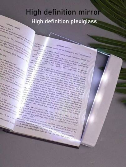 1 pieza Luz de lectura plana LED, Lámpara de lectura multifuncional de visión nocturna para estudiantes, Cuidado de los ojos mesilla de noche, Luz de lectura nocturna (se necesitan 3 baterías, no incluidas)