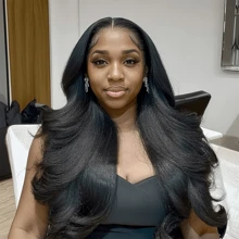 HD Transparent Lace Frontal Wig Body Wave 13X6 Lace Front Wig 250% Density Human Hair Wigs Pre Plucked - Natural Black - Xem 8