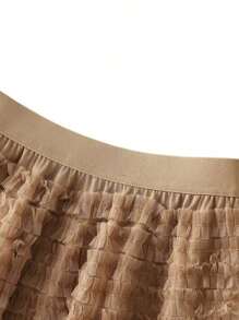 Women Skirts - 駝色 - 查看 4