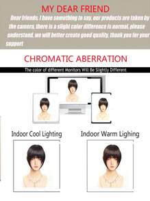 Synthetic Women's Hair Short Straight Bangs Natural Fake Wig Clip In Hairpieces For Black Heat Resistant Fiber