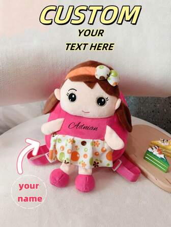 En personlig väska med ett personligt namn eller ett julmeddelande. Anpassa din egen ryggsäck. Tecknad, avslappnad och söt liten flicka i prinsessstil, skolryggsäck. Du kan anpassa namn, bokstäver, lyckonummer etc. Den är mycket lämplig för daglig anpassning till skolan, danslektioner, resor. Födelsedagspresent, vänner, döttrar. Som souvenir. Meningsfullt paket, julklapp, nyårstryck är slumpmässigt placerade.