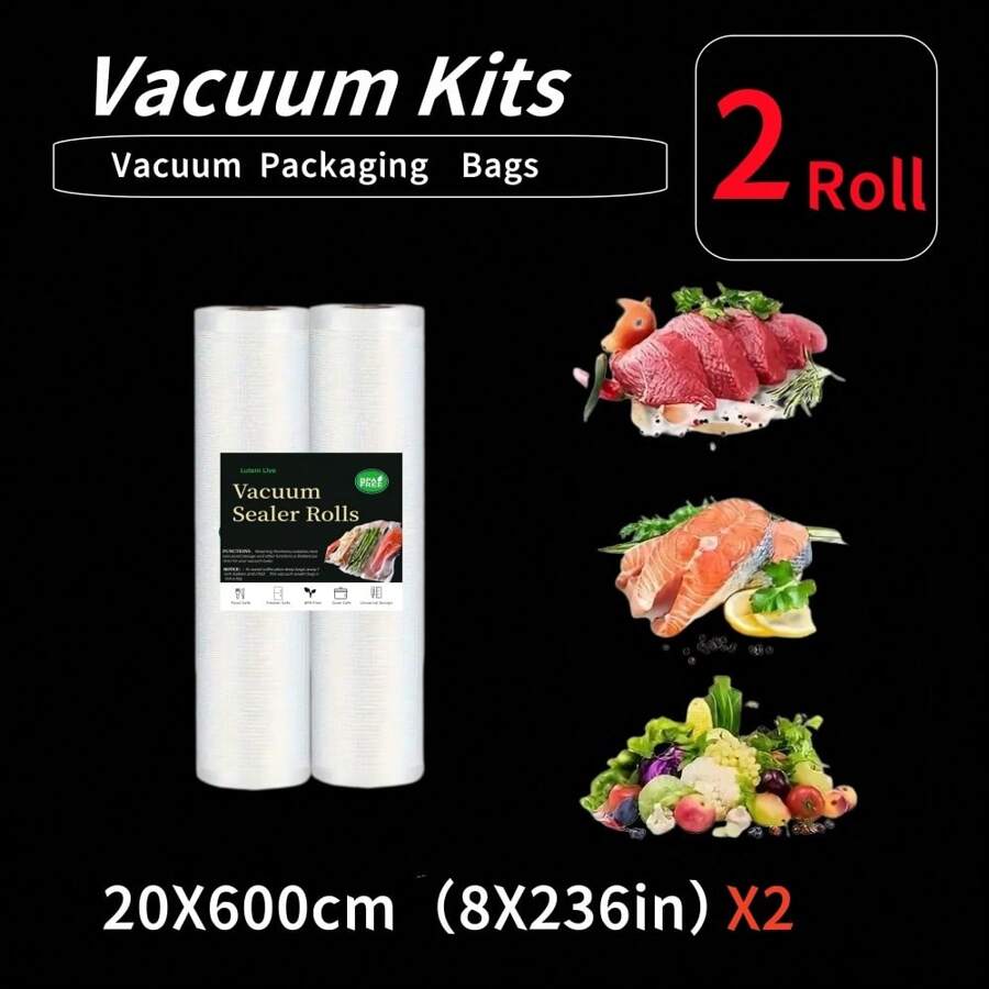 Sacchetti Per Sottovuoto In Rotolo Da 28 Cm X 6 M Totali, Spessi E Riutilizzabili, Senza BPA - 3