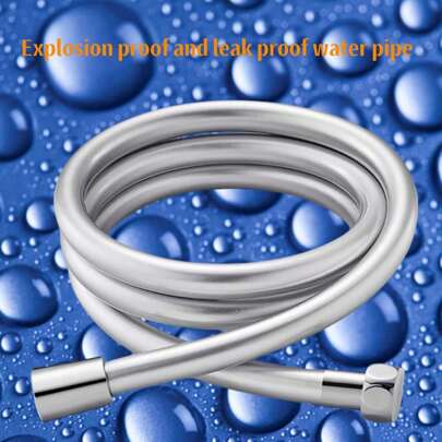1pc PVC Material Explosion-Proof Shower Hose, Strong Non-Tangle Shower Flexible Hose, Bathroom Shower Head Hose, Bathroom Accessory