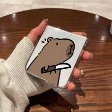 可爱仓鼠透明手机壳适用于三星 Galaxy Z Flip 6、Galaxy Z Flip 3/4 可折叠手机、Z Flip 5、Z 防水防震防摔防刮擦轻质透明保护套