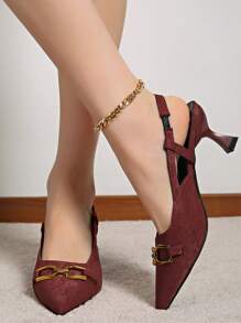 女士尖头细高跟凉鞋，独特设计优雅穆勒高跟鞋，2024 年新款秋季包头鞋