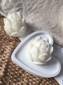 1pc 3D Lotus Flower Shaped Silicone Candle/Soap Making Mold, DIY Handmade Craft Supplies For Candle, Soap, Resin, Wax Melts, Home Decor, Wedding/Party Decoration, Gifts