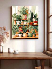 Green Plant DIY Digital Painting: Illuminate Creative Life, Depict A Colorful World. DIY Digital Painting, Start Your Art Journey. It Is The Perfect Blend Of Creativity And Fun, An Excellent Choice For Interaction, Couples To Share, And Personal Relaxation.