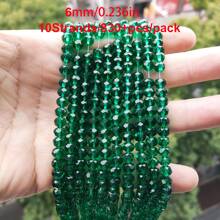 Al por mayor 10 hebras / 830+ piezas Cuentas de cristal brillante de 6 mm / Cuentas para vacaciones / Cuentas de cristal de estilo austriaco / Cuentas de cristal facetadas / Cuentas de cristal de forma redonda de colores para pulseras / collares / tobillos / aretes Haciendo joyas / Cuentas sueltas DIY / Cuentas espaciadoras de cristal / Decoración de boda / Decoración del árbol de Navidad / Decoración navideña / Decoración de la habitación