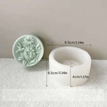 Moule en silicone de fleurs de pivoine pour savon, bougies et artisanat en résine - outil de moulage de plâtre aromatique DIY - idéal pour la décoration d'intérieur et les cadeaux