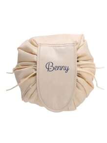 Customized Embroidered Slouchy Drawstring Makeup Bag Storage Bag Portable Travel Storage Bag Slouchy Bag Large Capacity Cosmetics, Makeup Storage, Color Bundle Storage, Beach Swimming Clothes Storage Bag