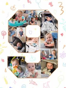 1 pezzo cartellone commemorativo personalizzato con foto, opera d'arte murale personalizzata, aggiungi la tua foto, regalo perfetto per compleanni, anniversari, decorazione per la casa, decorazione murale, stampe personalizzate con le tue foto per famiglia/animali domestici/amanti, decorative e raffinate, per soggiorno, camera da letto, ufficio, sala da tè, casa