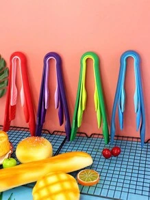 3pcs Versatile Plastic Food Tongs For Cooking, Frying, Baking, Grilling - Heat Resistant, Non-Slip Grip - Perfect For Buffet, Barbecue, Outdoor & Indoor Kitchen Use - Great Gift For Chefs & Home Cooks, Multifunctional Plastic Food Tongs, Serving Tongs For Restaurant, Food Tongs, Barbecue Clip With 3 Sizes, Multifunctional Serving Tongs, For Cooking Frying Baking Grilling And Salad Preparation - Ideal For Buffets Barbecues And Outdoor Adornments - Multicolor - View 1