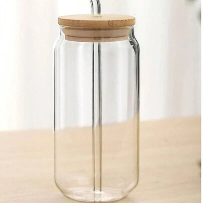 1 件 400ml/550ml 透明吸管瓶，现代玻璃咖啡杯，适合家庭、办公室