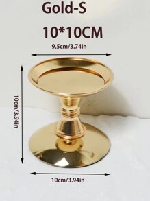 1 pieza Candelabro - Decorativo candelabro de vela central estilo rústico - Opción de tres alturas diferentes estilo granja. Candelabro de velas de pilar en negro, dorado, plateado - Candelabro de velas perfumadas, decoración navideña, soporte para cena romántica a la luz de las velas