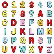 26-Alphabet Embroidered Patches Set, Cartoon Letter A-Z Iron-On Appliques For DIY Crafts, Mixed Color Embroidered Alphabet Patches For Clothing, Bags, And Home Decor