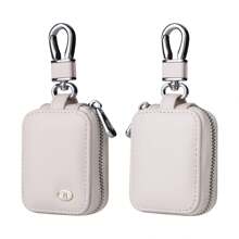1 Estuche de auriculares de alta calidad PU, anti-arañazos, anti-caídas, con hebilla anti-pérdida pequeña, disponible en una variedad de colores para colgar de la cuerda de la bolsa, compatible con Airpods 1/2, 3, 4/Pro/Pro2 - Estuche protector para auriculares inalámbricos, regalo para Navidad, Halloween y otras festividades