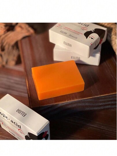 1 pieza Jabón de ácido kójico de 100g/barra para aclarar el tono de la piel, control del aceite, limpieza facial y corporal, espuma rica, limpieza profunda, suavizar la piel, jabón artesanal con aceites esenciales