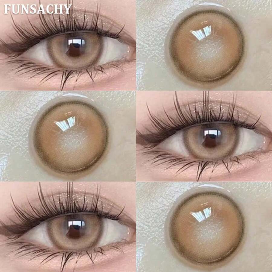 Lentes de contacto de la serie de cómics marrón FUNSACHY de 14.5 mm para disfraz de Halloween y cosplay