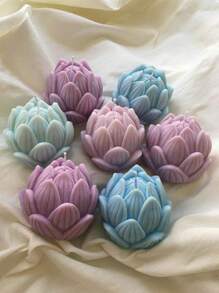 1pc 3D Lotus Flower Shaped Silicone Candle/Soap Making Mold, DIY Handmade Craft Supplies For Candle, Soap, Resin, Wax Melts, Home Decor, Wedding/Party Decoration, Gifts